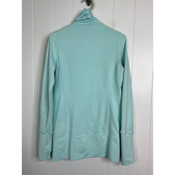 Lululemon In Stride Jacket Aquamarine Discovery Stripe Yoga Running Size 4 - Picture 7 of 9
